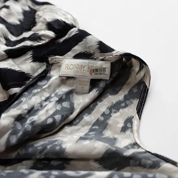 Ronny Kobo Zebra Jade Dress - Size S